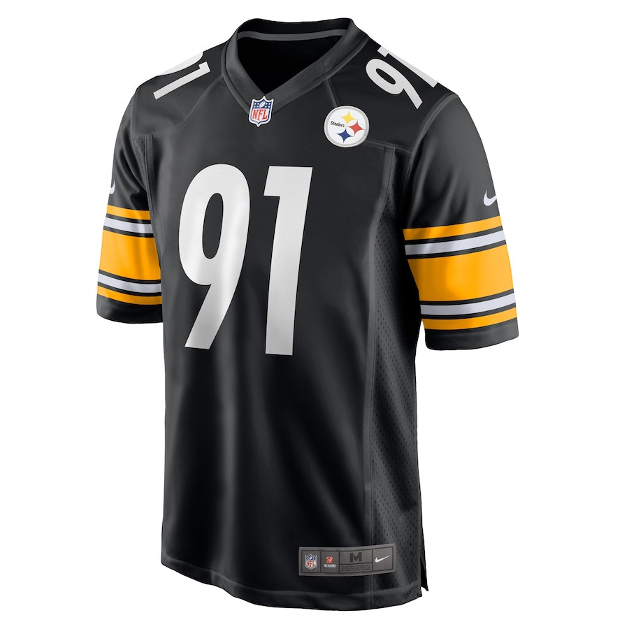 Alternative view of Preston Smith #91 Pittsburgh Steelers Game Jersey - Men's | Black