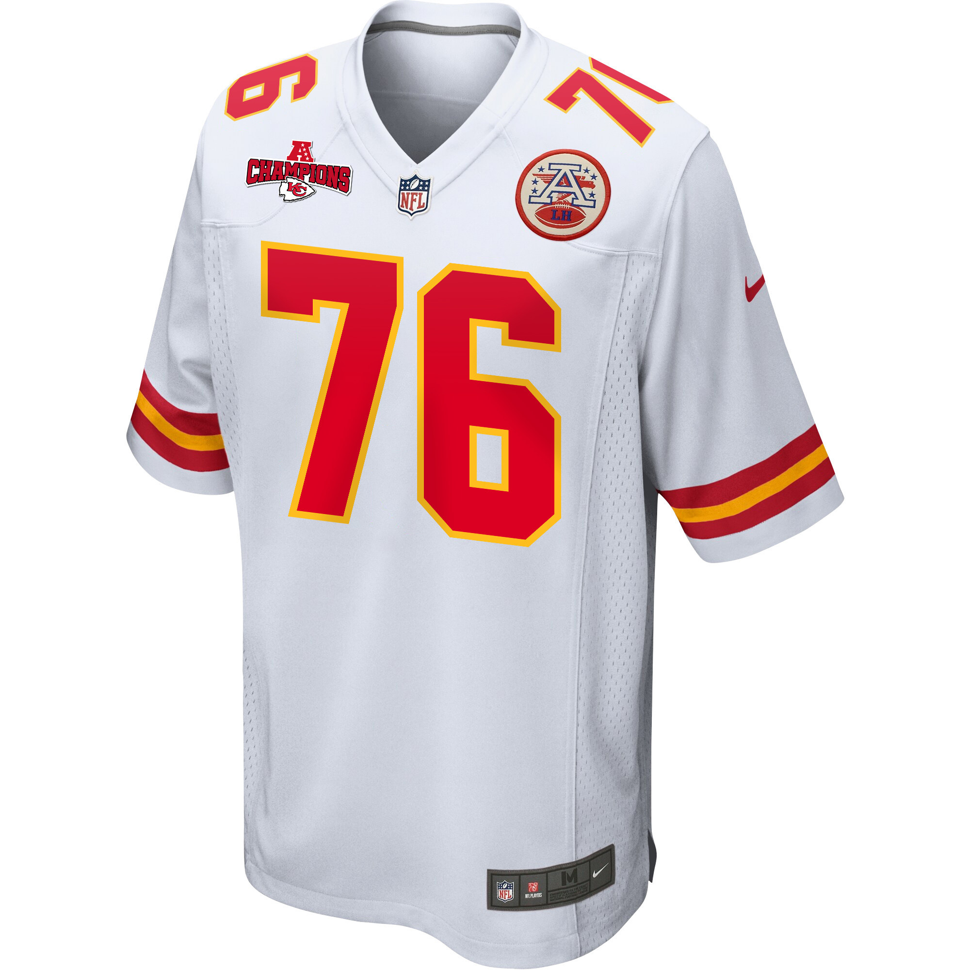 Alternative view of Prince Tega Wanogho #76 Kansas City Chiefs Game Jersey - Men's | White