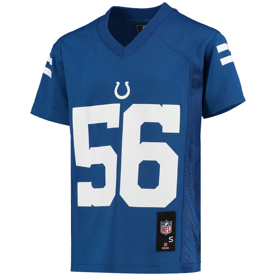 Alternative view of Quenton Nelson #56 Indianapolis Colts Game Jersey - Youth | Royal
