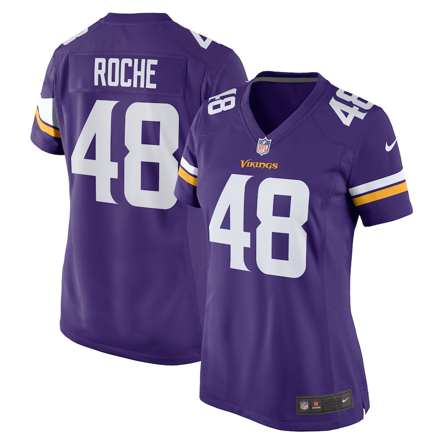 Quincy Roche #48 Minnesota Vikings Game Jersey - Women's | Purple