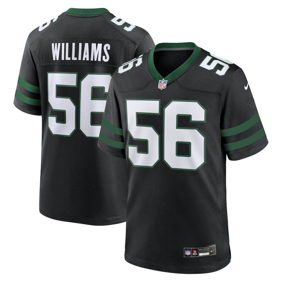 Quincy Williams #56 New York Jets Alternate Game Jersey - Men's | Legacy Black