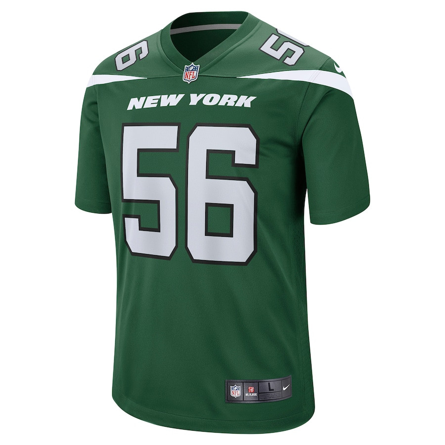 Alternative view of Quincy Williams #56 New York Jets Game Jersey - Men's | Gotham Green