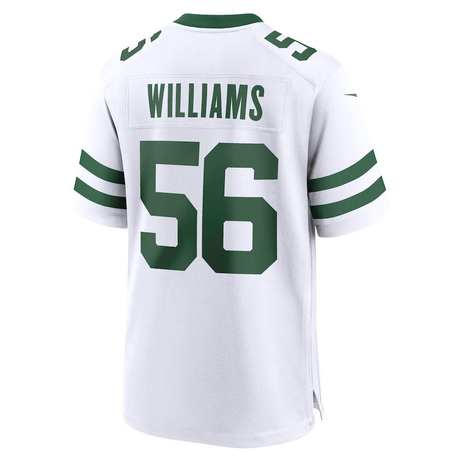 Quincy Williams #56 New York Jets Game Jersey - Men's | Legacy White - Image 3
