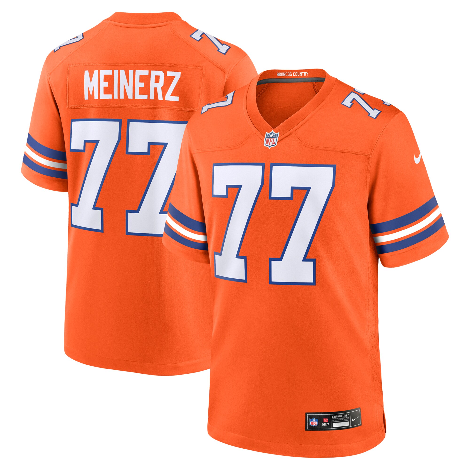 Quinn Meinerz Denver Broncos Throwback Game Jersey - Men's