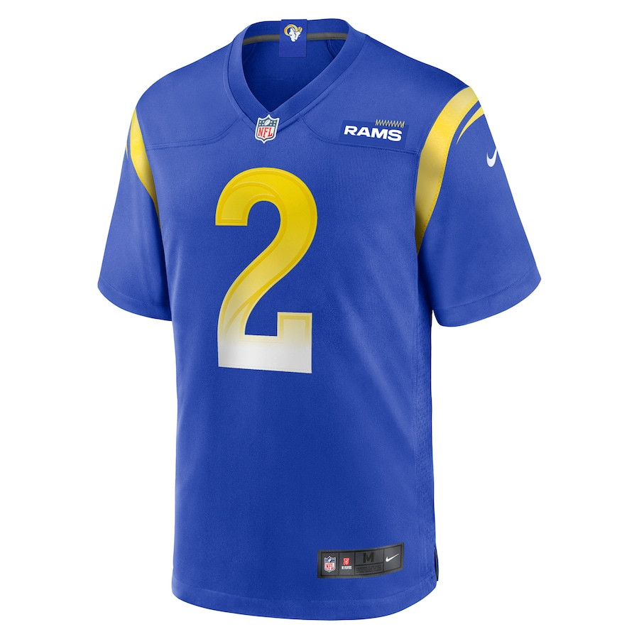 Alternative view of Quintez Cephus #2 Los Angeles Rams Game Jersey - Men's | Royal