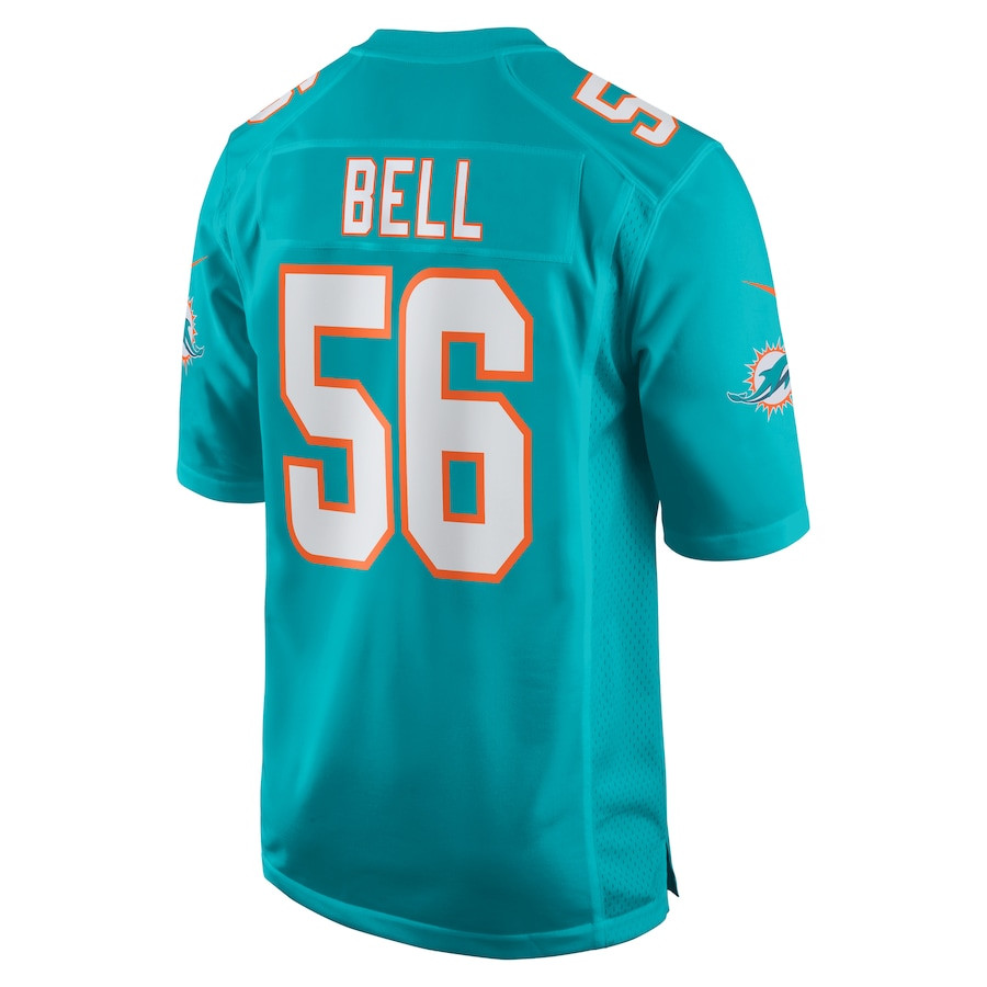 Quinton Bell #56 Miami Dolphins Game Jersey - Men's | Aqua - Image 3