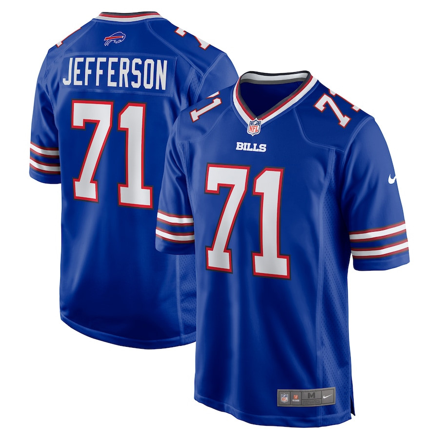 Quinton Jefferson #71 Buffalo Bills Game Jersey - Men's | Royal