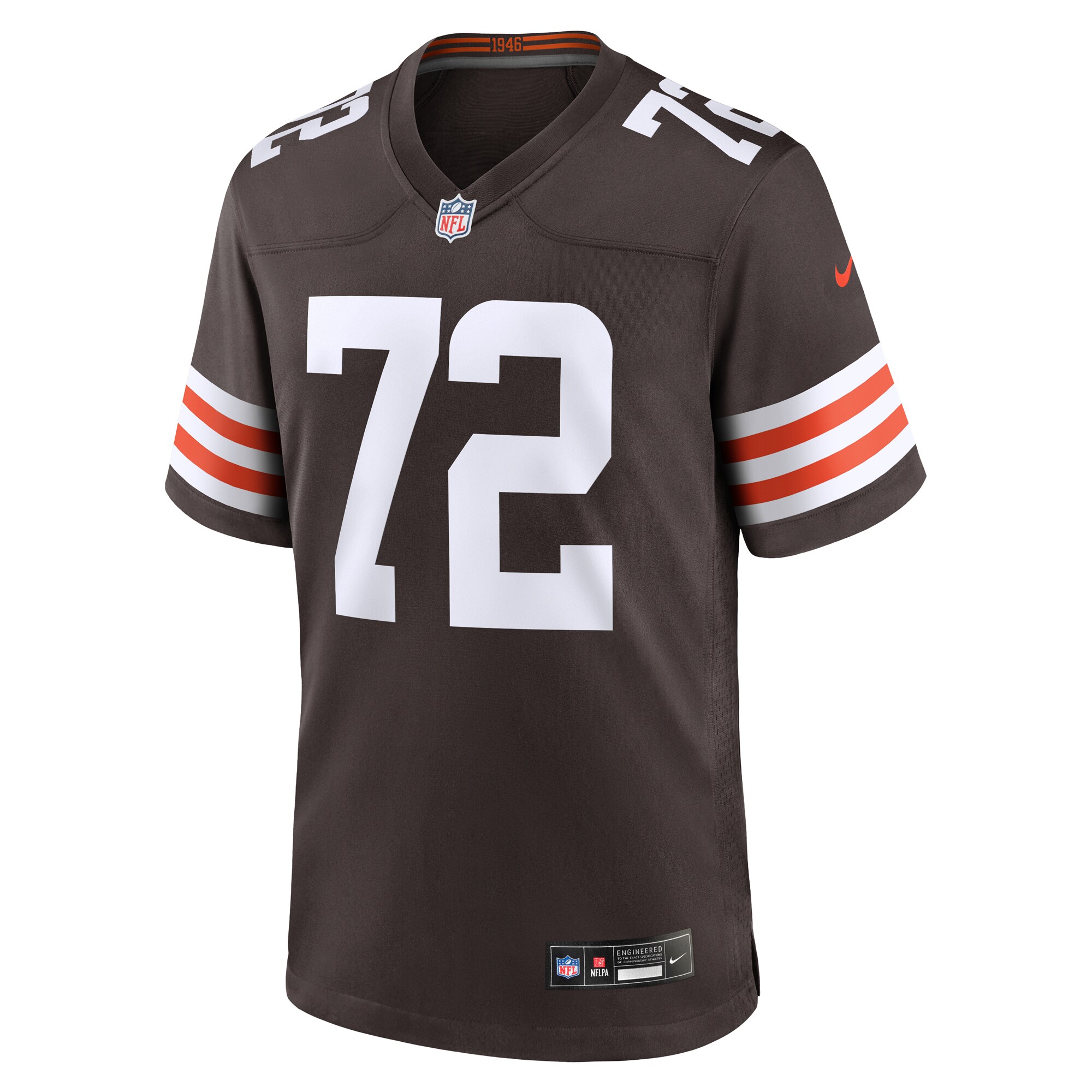 Alternative view of Quinton Jefferson Cleveland Browns Game Jersey - Men's