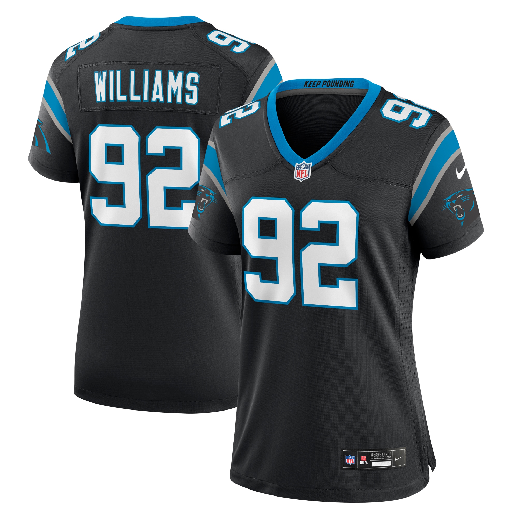Raequan Williams Carolina Panthers Game Jersey - Women's