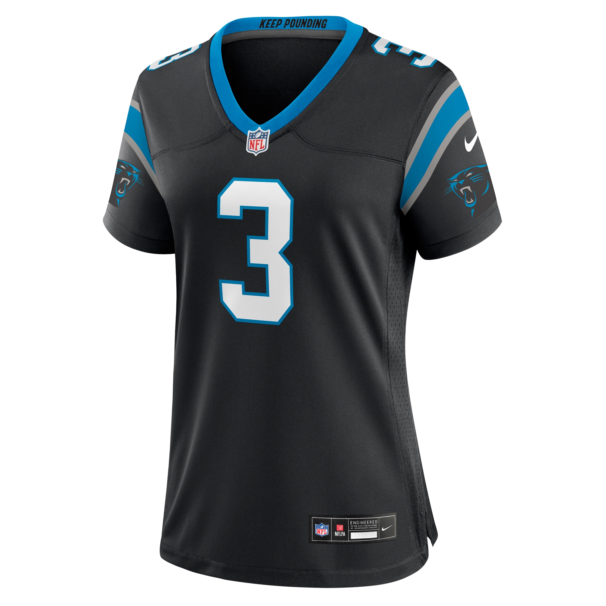 Alternative view of Raheem Carolina Panthers Game Jersey - Women's
