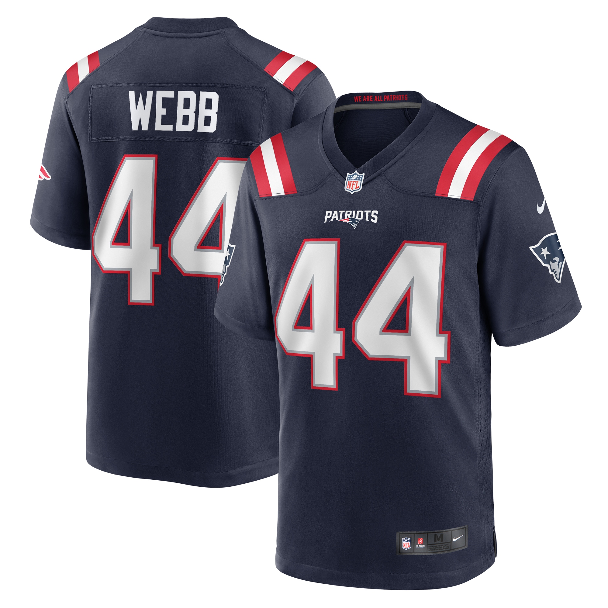 Raleigh Webb New England Patriots Game Jersey - Men's