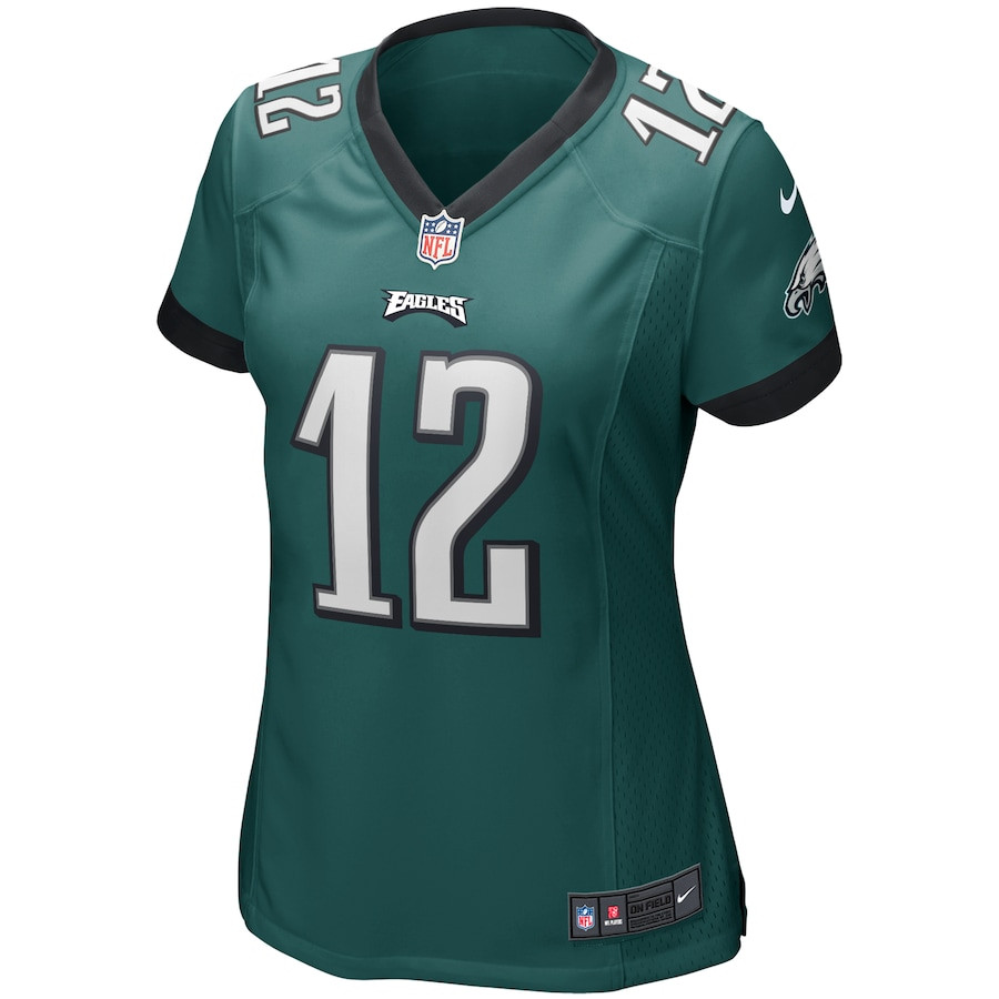Alternative view of Randall Cunningham #12 Philadelphia Eagles Retired Player Game Jersey - Women's | Midnight Green