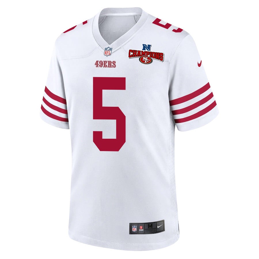 Alternative view of Randy Gregory #5 San Francisco 49ers Game Jersey - Men's | White