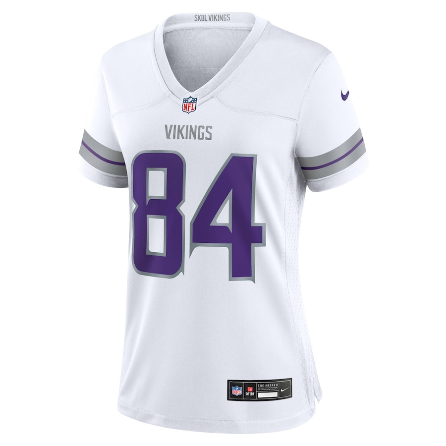 Alternative view of Randy Moss #84 Minnesota Vikings Alternate Game Jersey - Women's | White