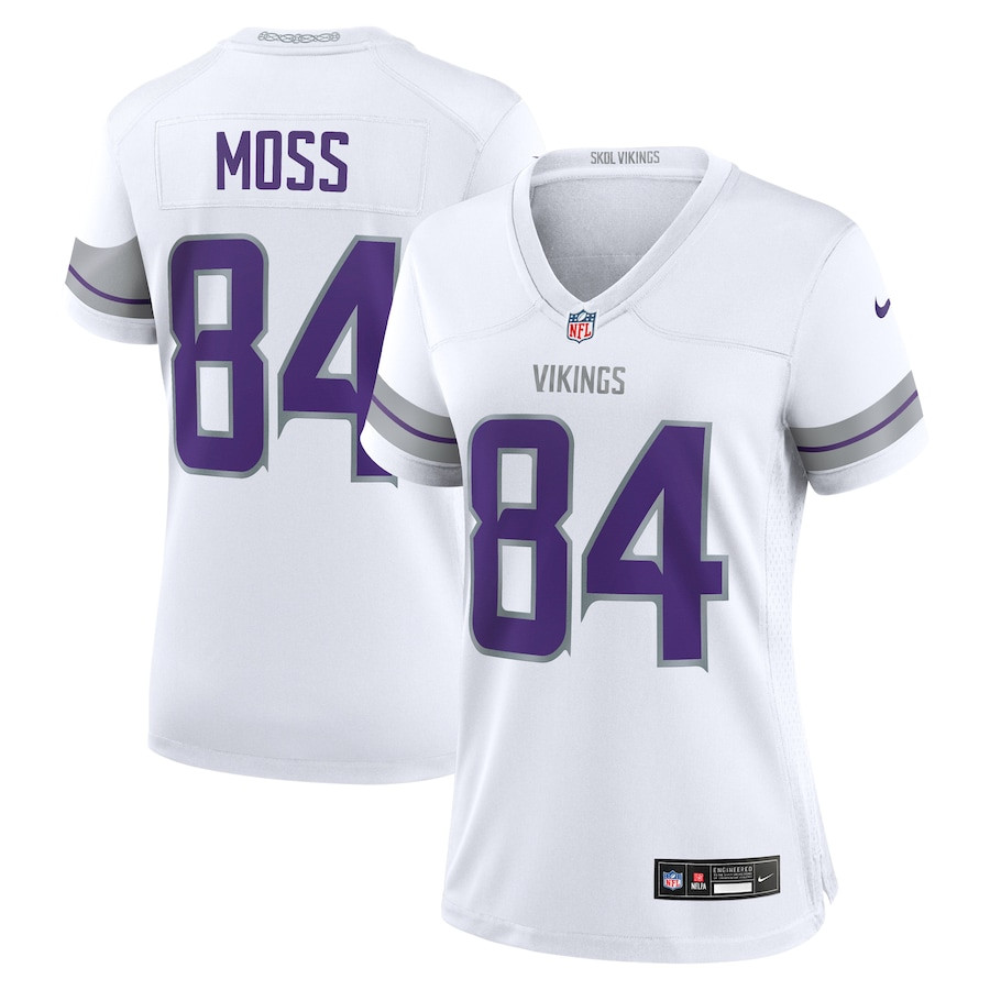 Randy Moss #84 Minnesota Vikings Alternate Game Jersey - Women's | White