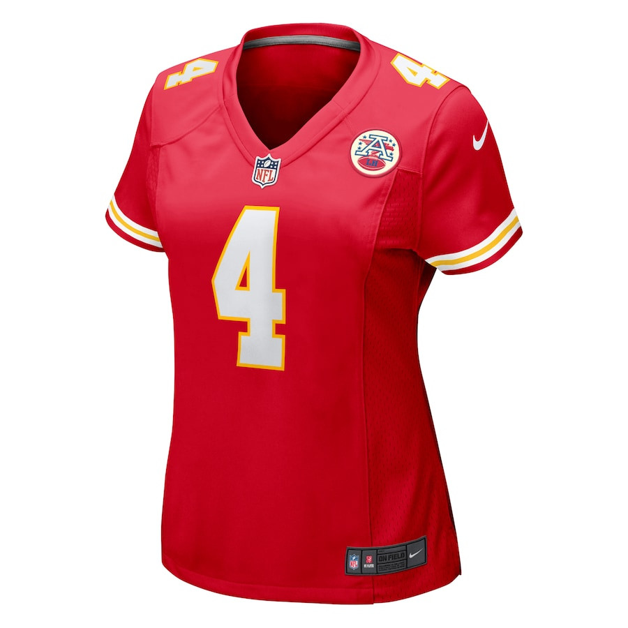 Alternative view of Rashee Rice #4 Kansas City Chiefs Game Jersey - Women's | Red