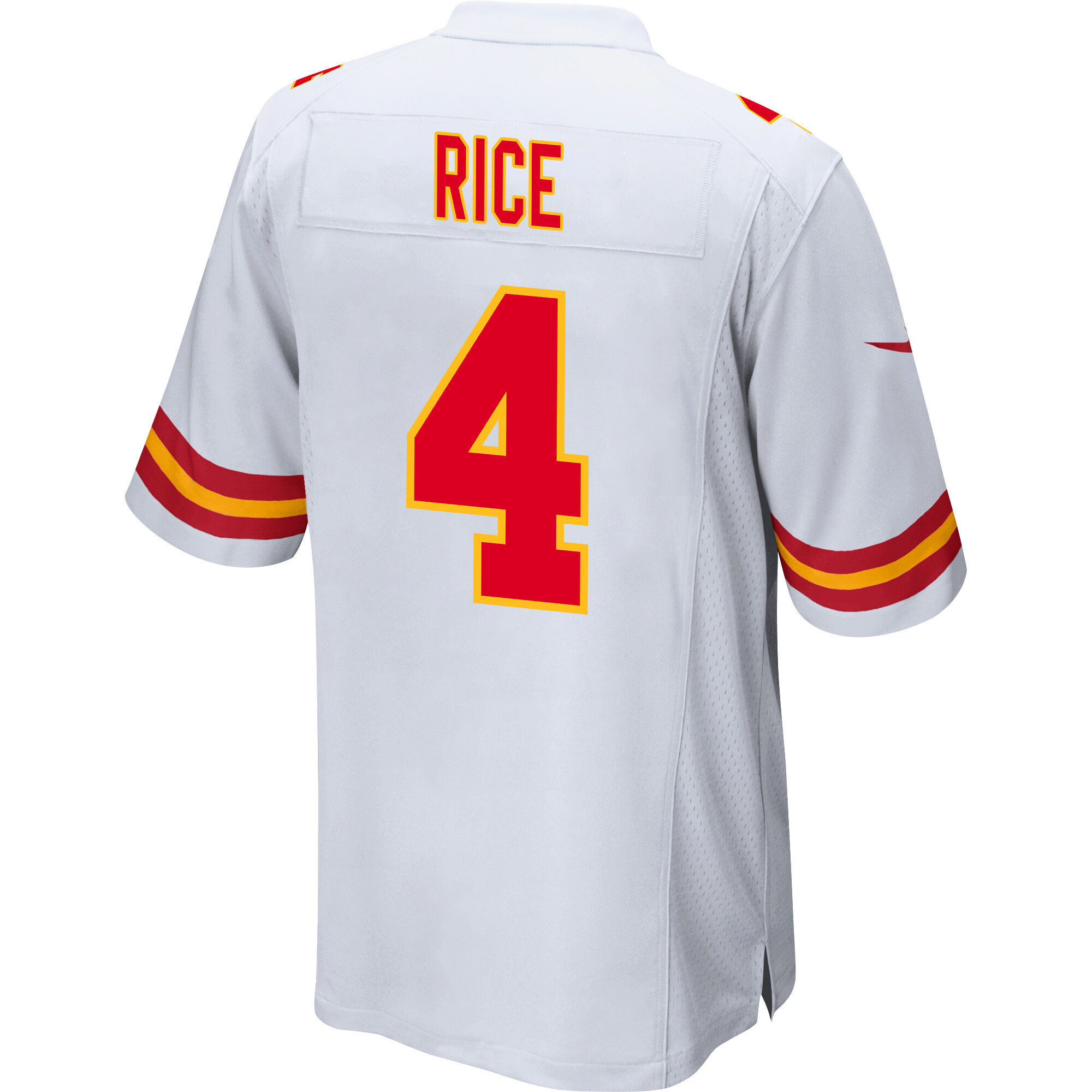Rashee Rice #4 Kansas City Chiefs Super Bowl LVIII Champions 4X Game Jersey - Men's | White - Image 3