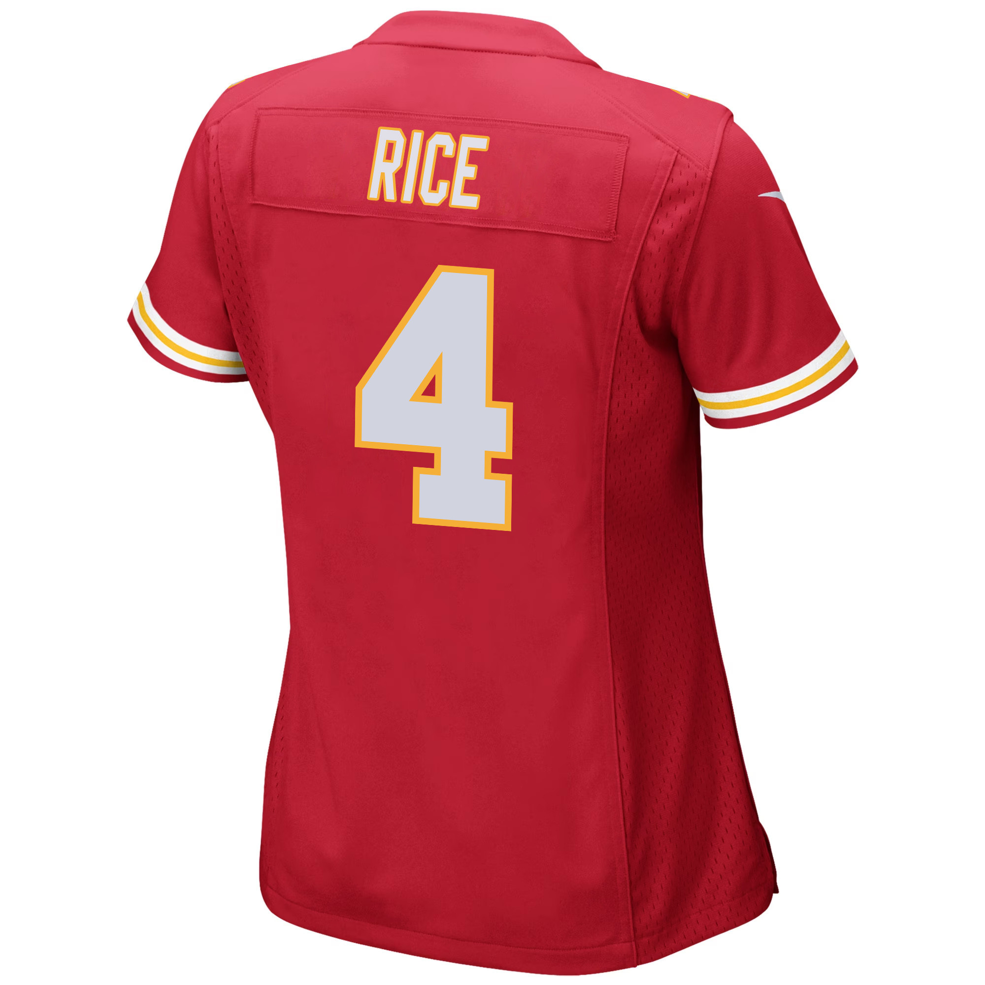 Rashee Rice #4 Kansas City Chiefs Super Bowl LVIII Champions 4X Game Jersey - Women's | Red - Image 3