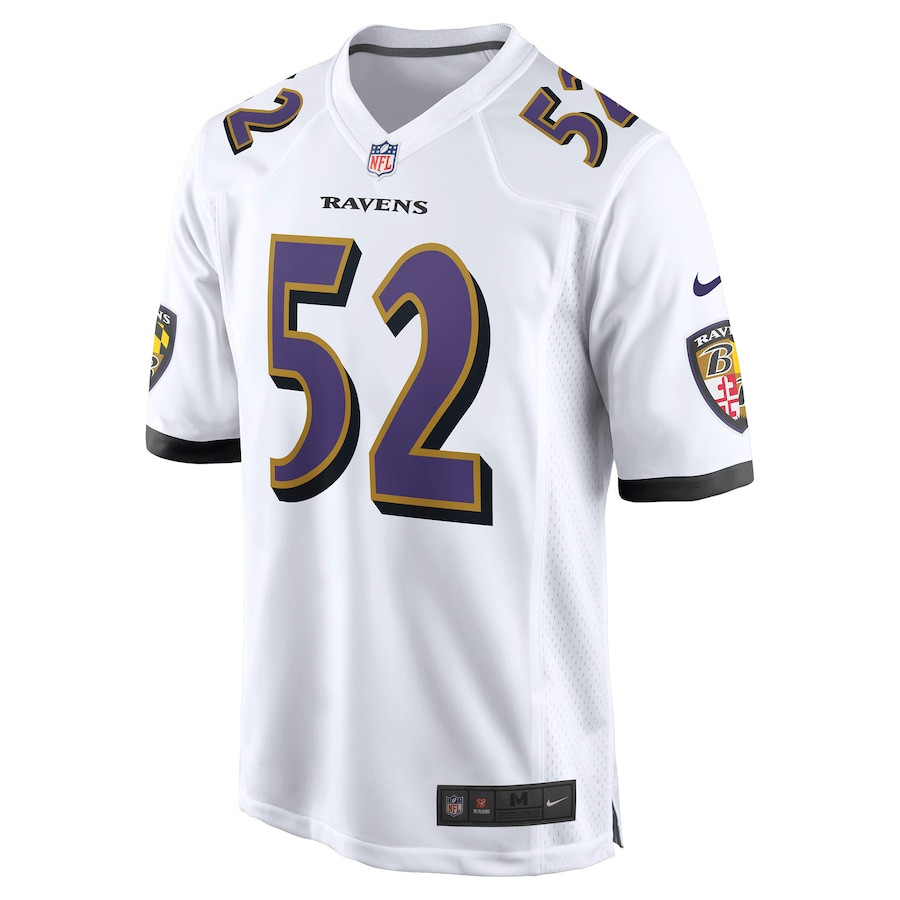 Alternative view of Ray Lewis #52 Baltimore Ravens Game Jersey - Men's | White