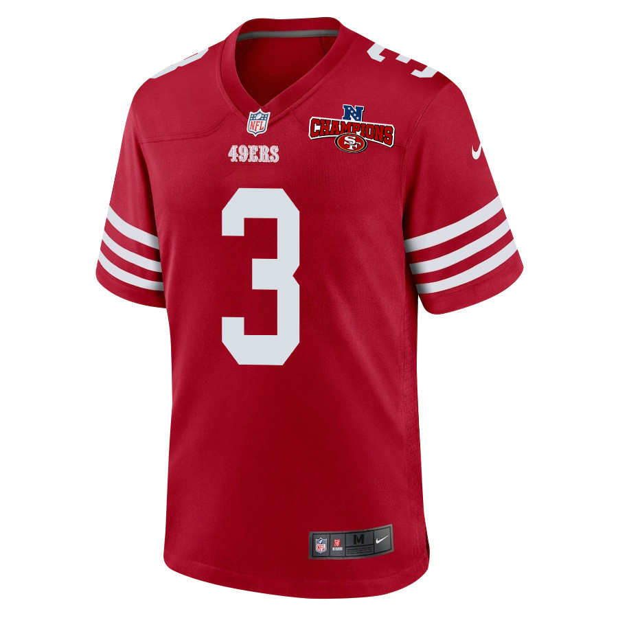 Alternative view of Ray-Ray McCloud III #3 San Francisco 49ers Game Jersey - Men's | Scarlet