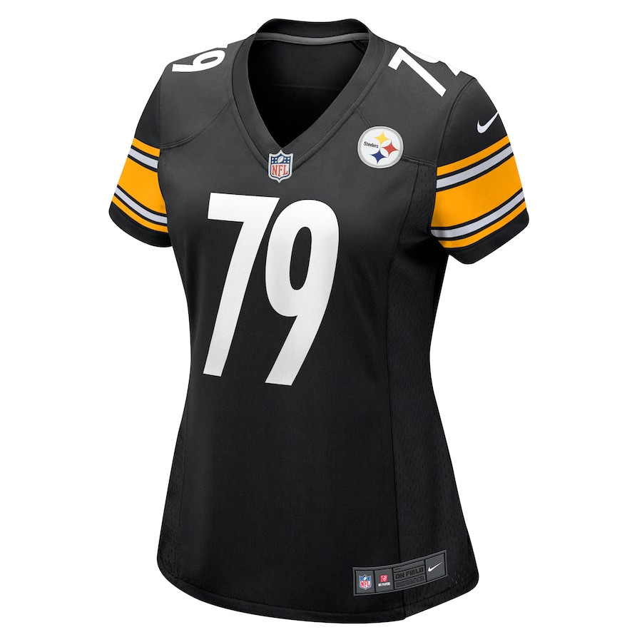 Alternative view of Renell Wren #79 Pittsburgh Steelers Game Jersey - Women's | Black