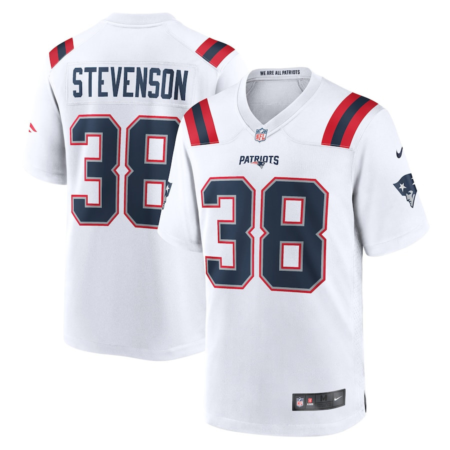 Rhamondre Stevenson #38 New England Patriots Game Jersey - Men's | White