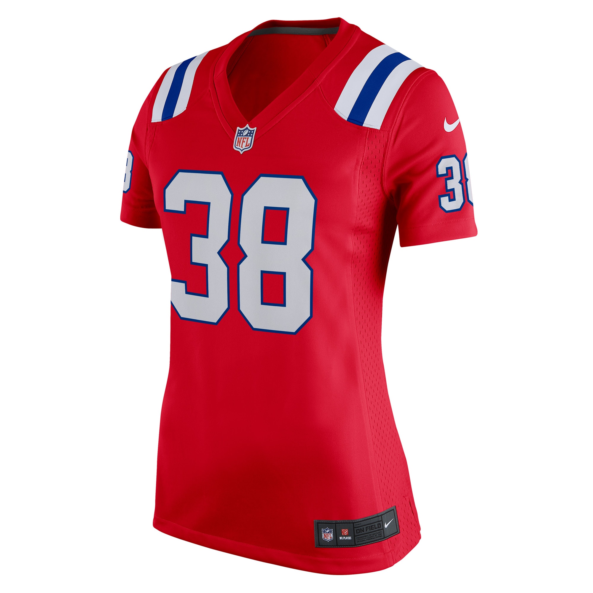 Alternative view of Rhamondre Stevenson New England Patriots Alternate Game Jersey - Women's