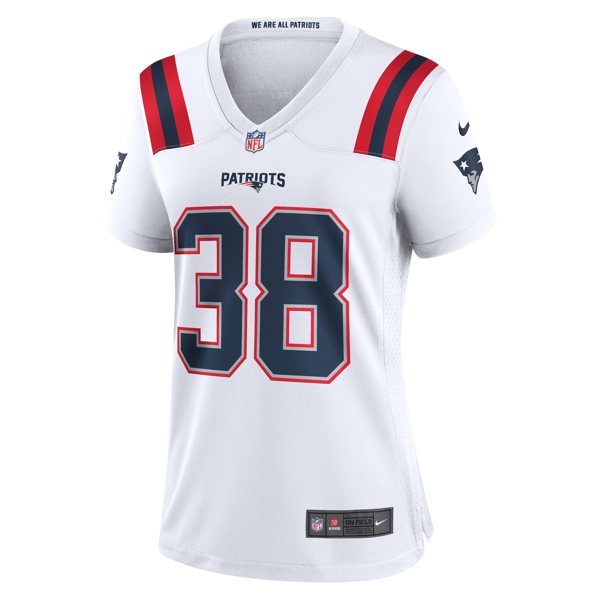Alternative view of Rhamondre Stevenson New England Patriots Game Jersey - Women's