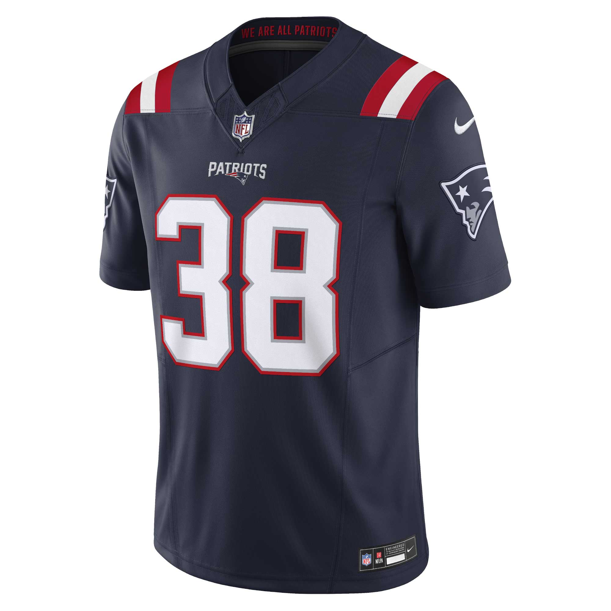 Alternative view of Rhamondre Stevenson New England Patriots Vapor F.U.S.E. Limited Jersey - Men's
