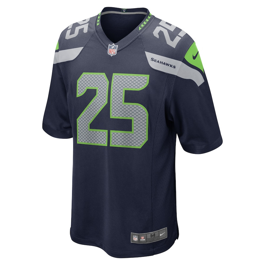 Alternative view of Richard Sherman #25 Seattle Seahawks Game Jersey - Men's | College Navy