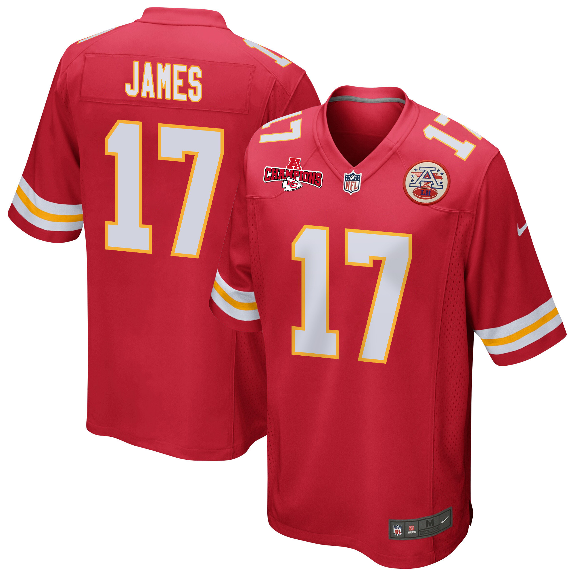 Richie James #17 Kansas City Chiefs Game Jersey - Men's | Red