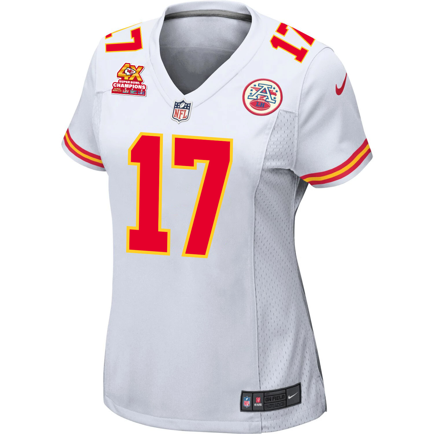 Richie James #17 Kansas City Chiefs Super Bowl LVIII Champions 4X Game Jersey - Women's | White - Image 2