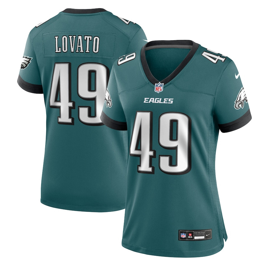 Rick Lovato #49 Philadelphia Eagles Game Jersey - Women's | Midnight Green