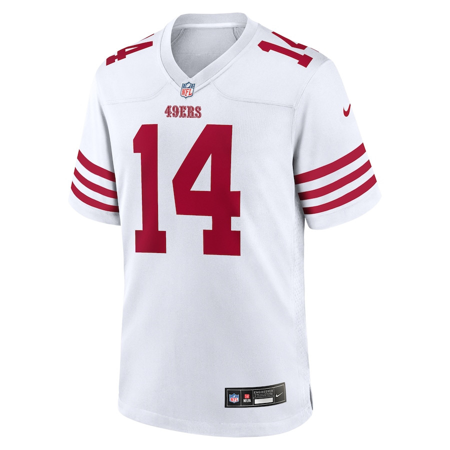 Alternative view of Ricky Pearsall #14 San Francisco 49ers Game Jersey - Men's | White
