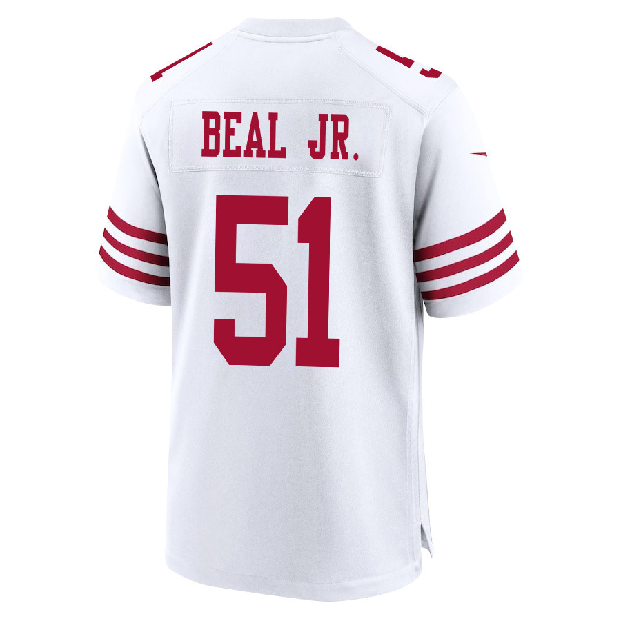 Robert Beal Jr. #51 San Francisco 49ers Game Jersey - Men's | White - Image 3