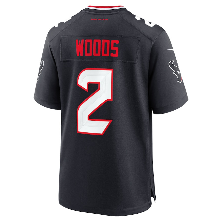 Robert Woods #2 Houston Texans Game Jersey - Men's | Navy - Image 3