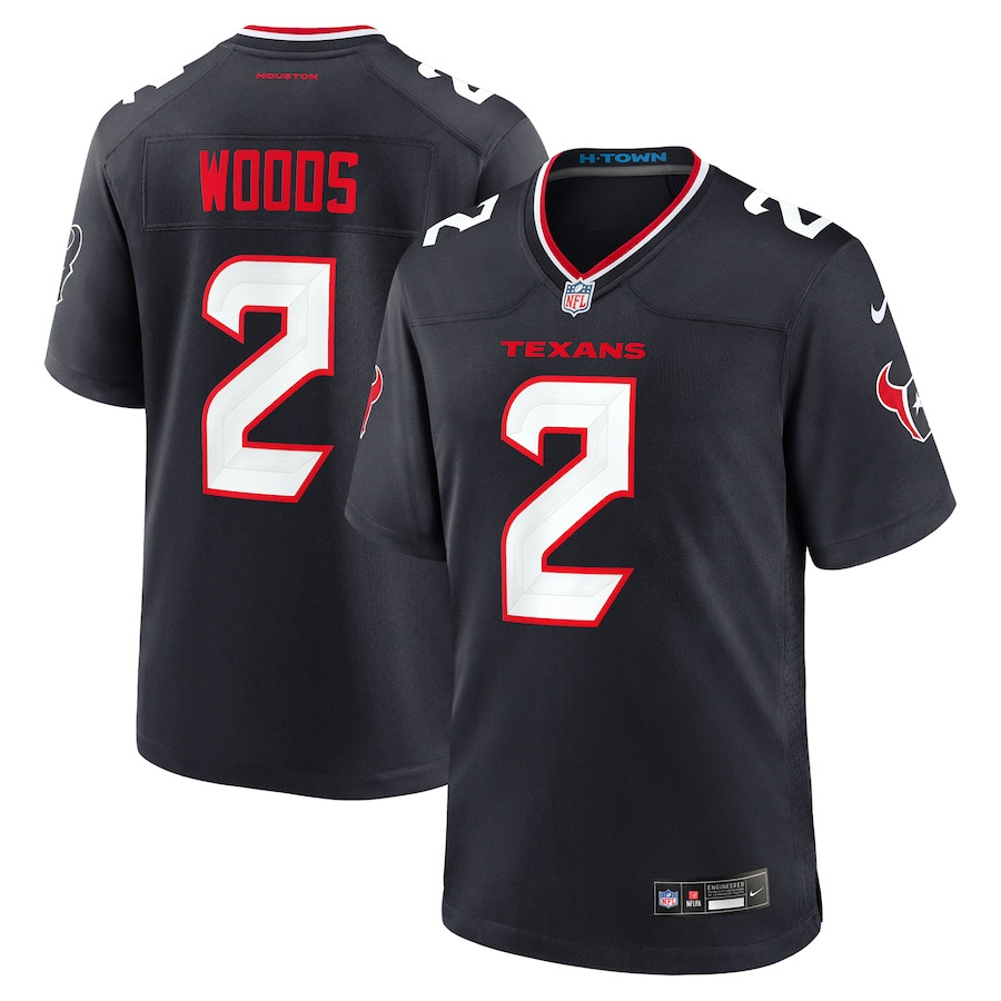 Robert Woods #2 Houston Texans Game Jersey - Men's | Navy