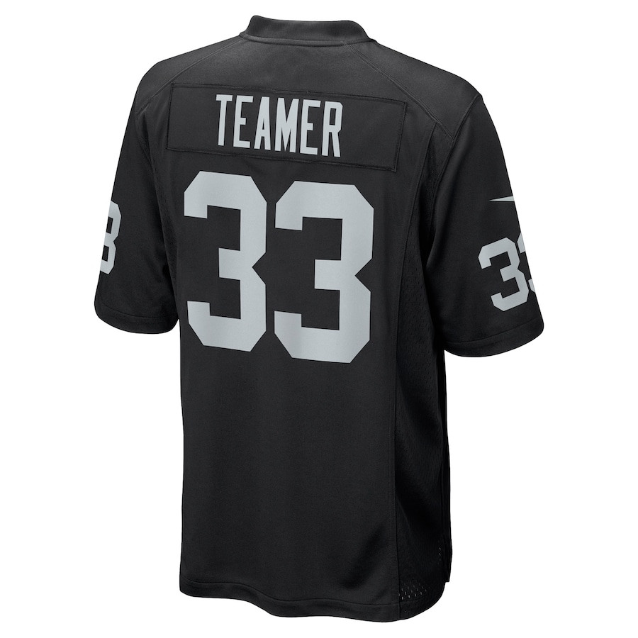 Roderic Teamer #33 Las Vegas Raiders Game Jersey - Men's | Black - Image 3