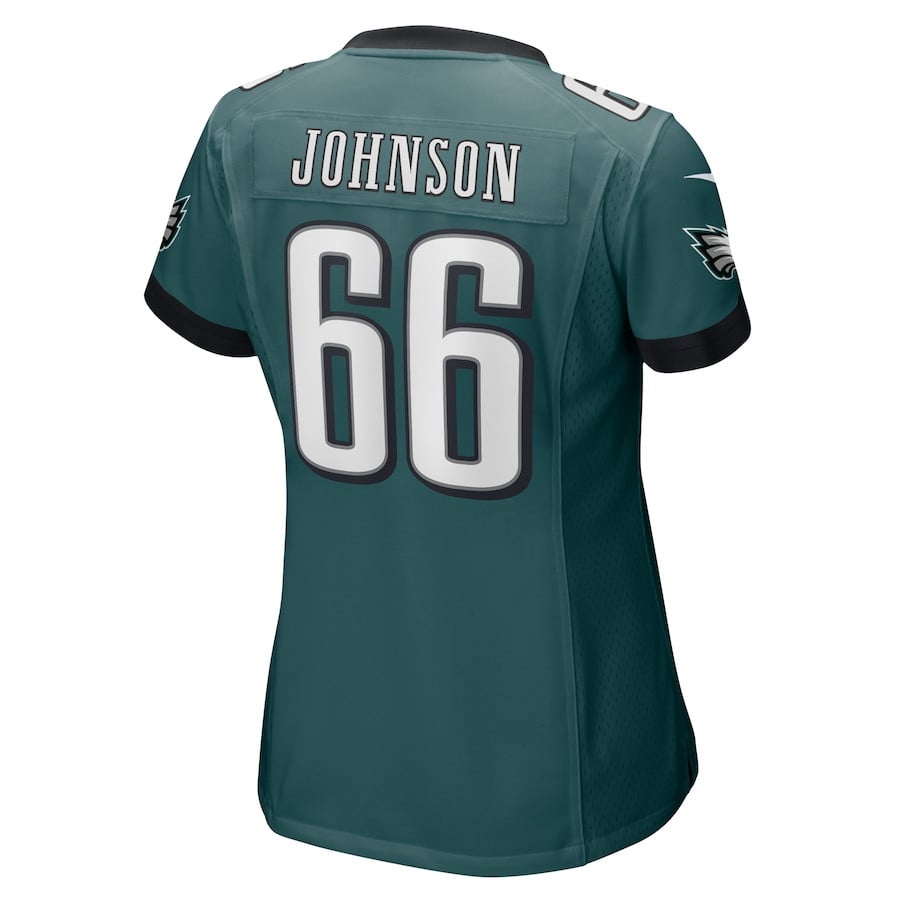 Roderick Johnson #66 Philadelphia Eagles Game Jersey - Women's | Midnight Green - Image 3