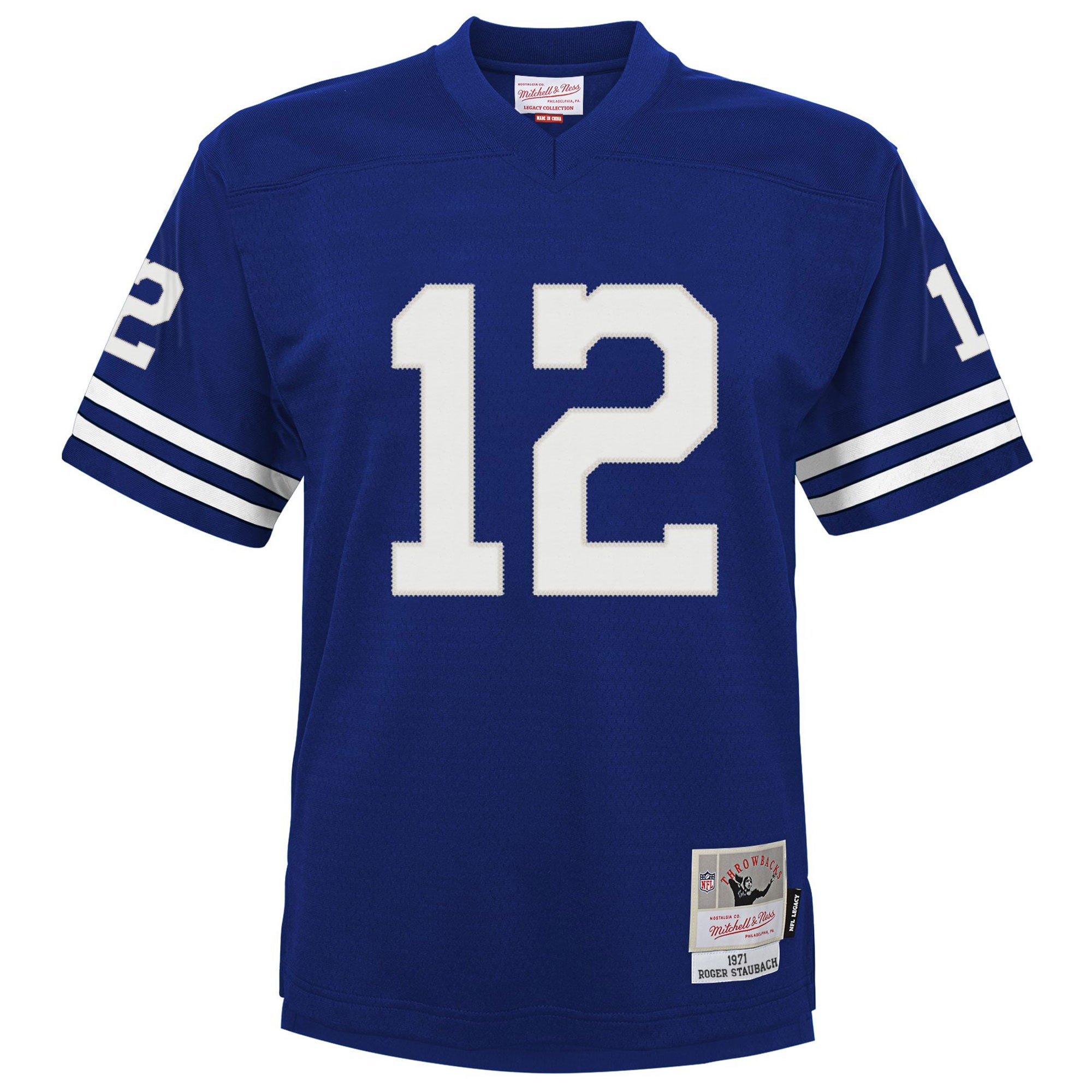 Alternative view of Roger Staubach Mitchell & Ness Dallas Cowboys Retired Player Game Jersey - Youth