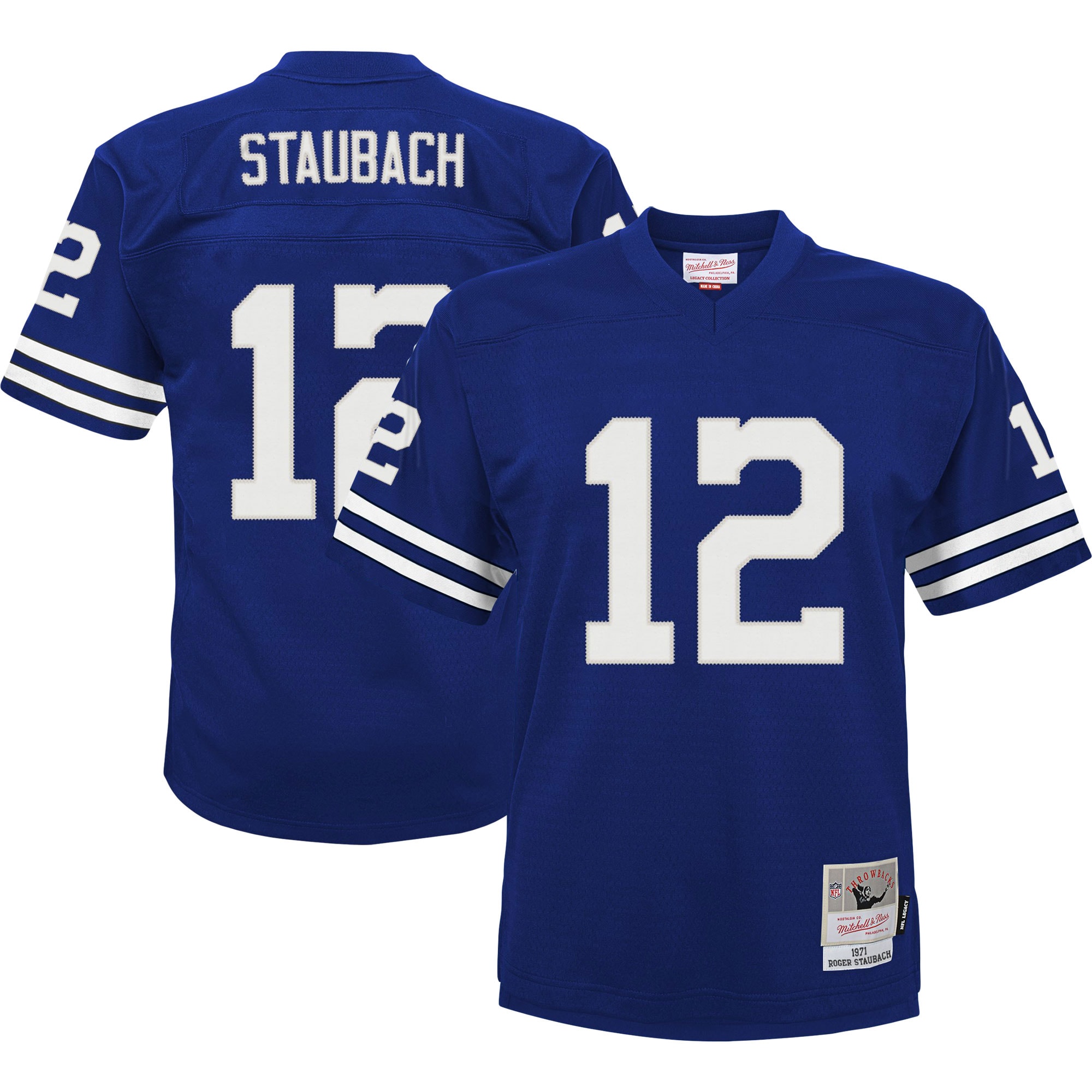 Roger Staubach Mitchell & Ness Dallas Cowboys Retired Player Game Jersey - Youth
