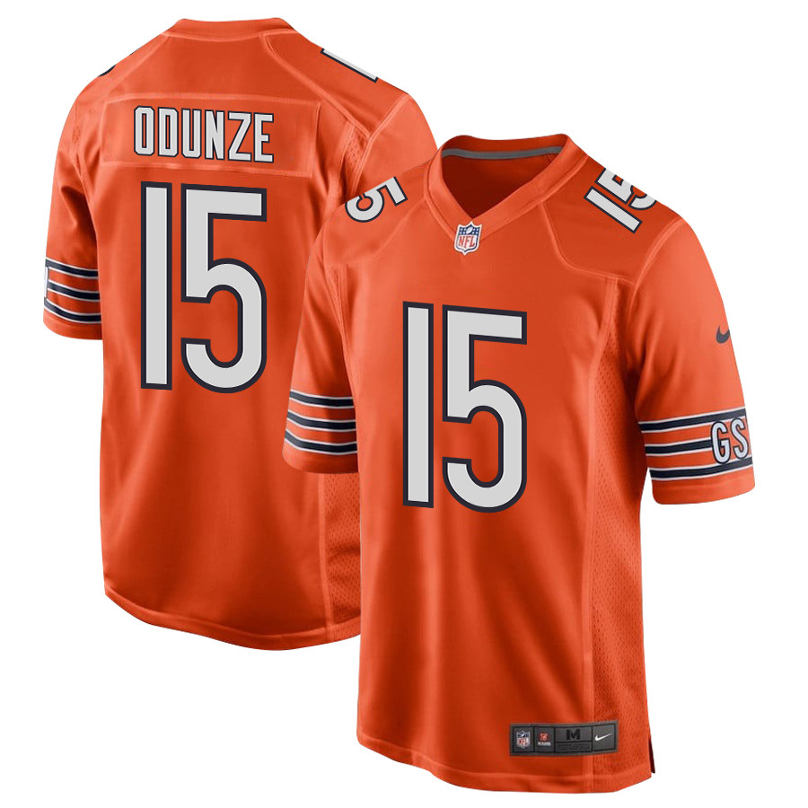 Rome Odunze #15 Chicago Bears Alternate Game Jersey - Men's | Orange