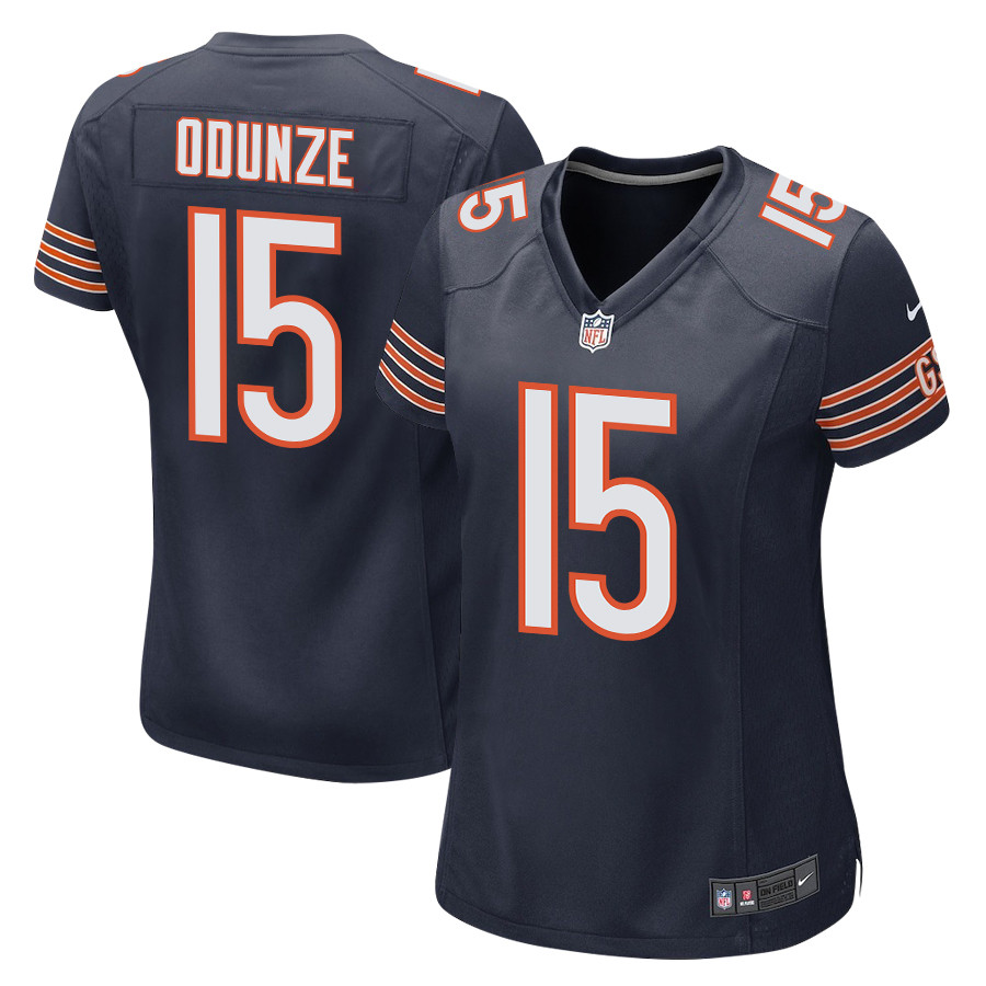 Rome Odunze #15 Chicago Bears Game Jersey - Women's | Navy