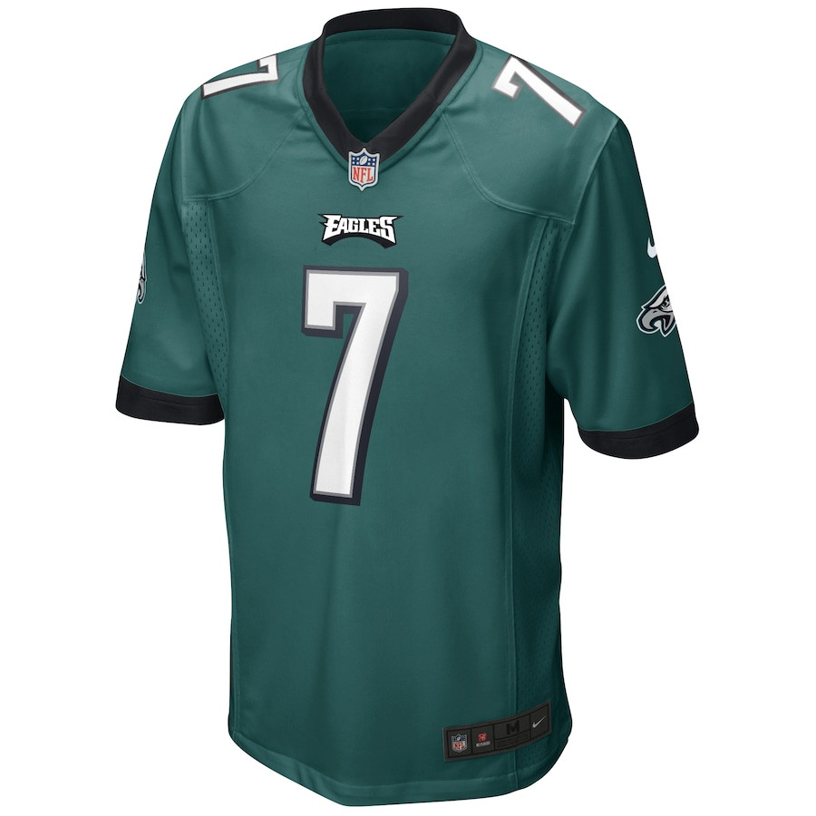 Alternative view of Ron Jaworski #7 Philadelphia Eagles Game Jersey - Men's | Midnight Green