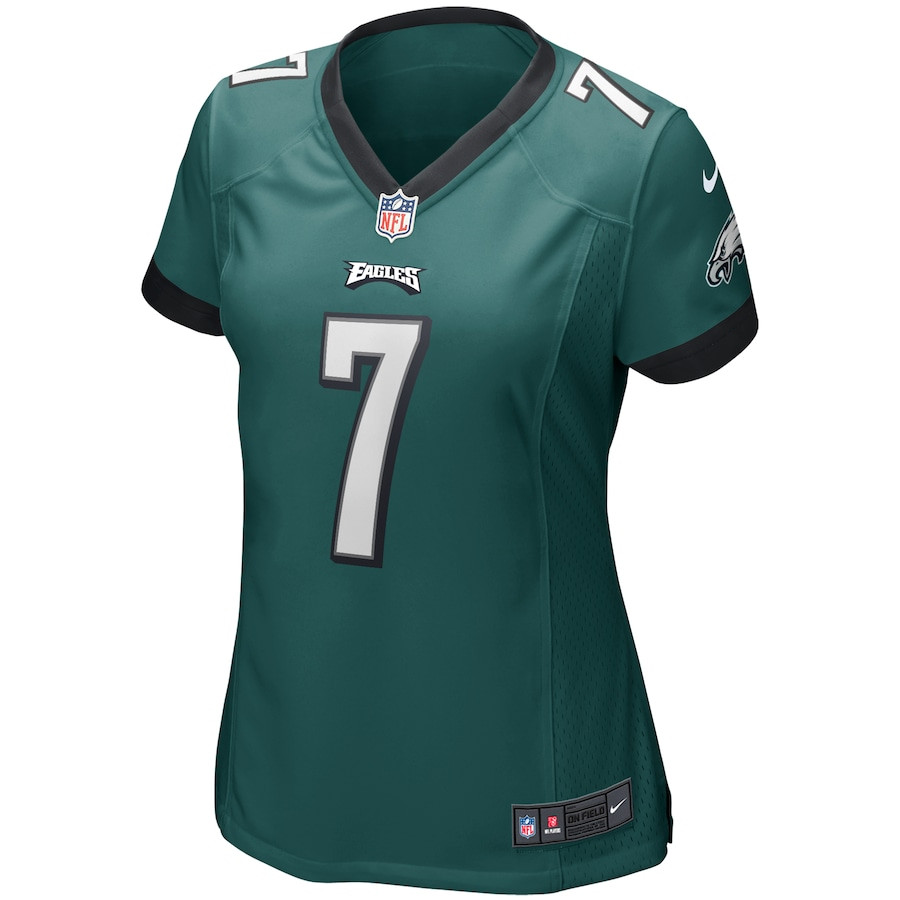 Alternative view of Ron Jaworski #7 Philadelphia Eagles Game Jersey - Women's | Midnight Green