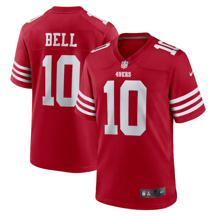 Ronnie Bell #10 San Francisco 49ers Game Jersey - Men's | Scarlet
