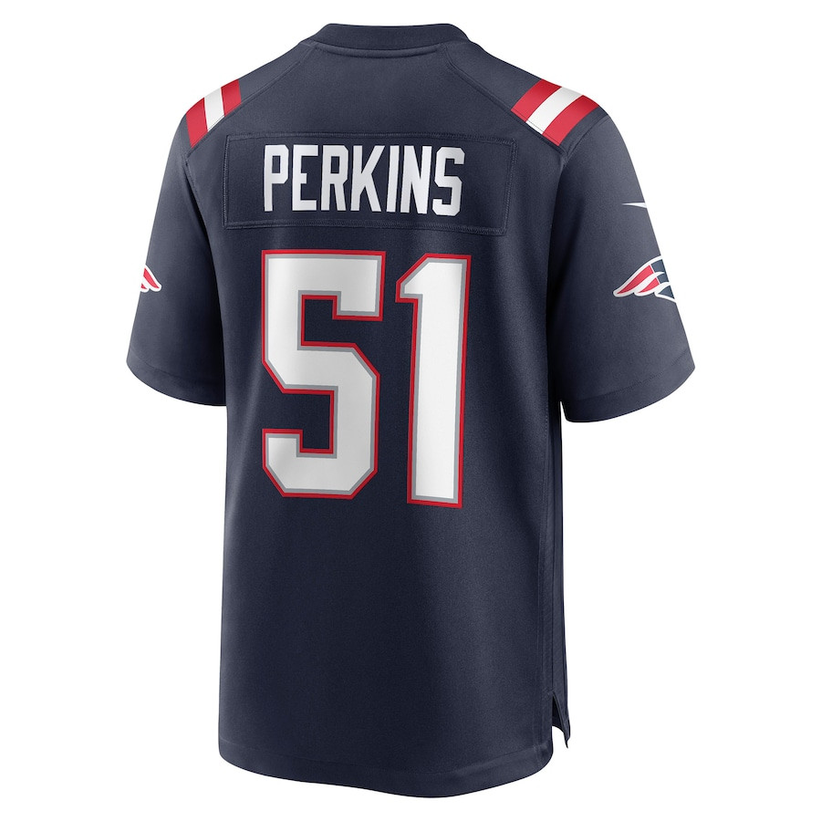 Ronnie Perkins #51 New England Patriots Game Jersey - Men's | Navy - Image 3
