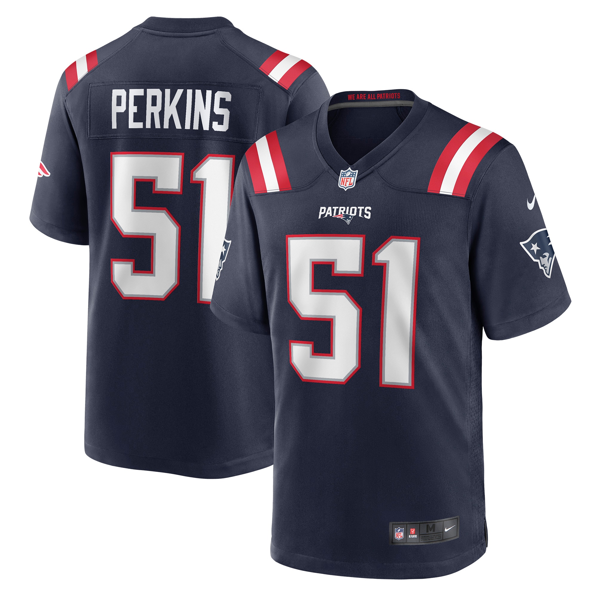 Ronnie Perkins New England Patriots Game Jersey - Men's