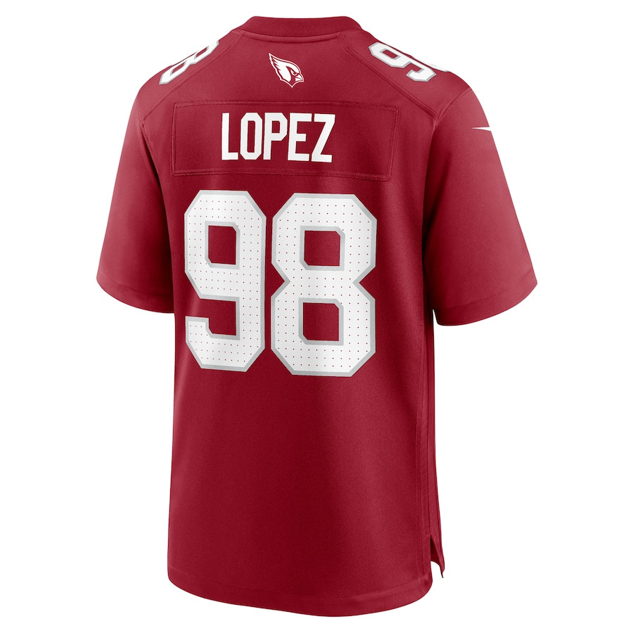 Roy Lopez #98 Arizona Cardinals Game Jersey - Men's | Cardinal - Image 3