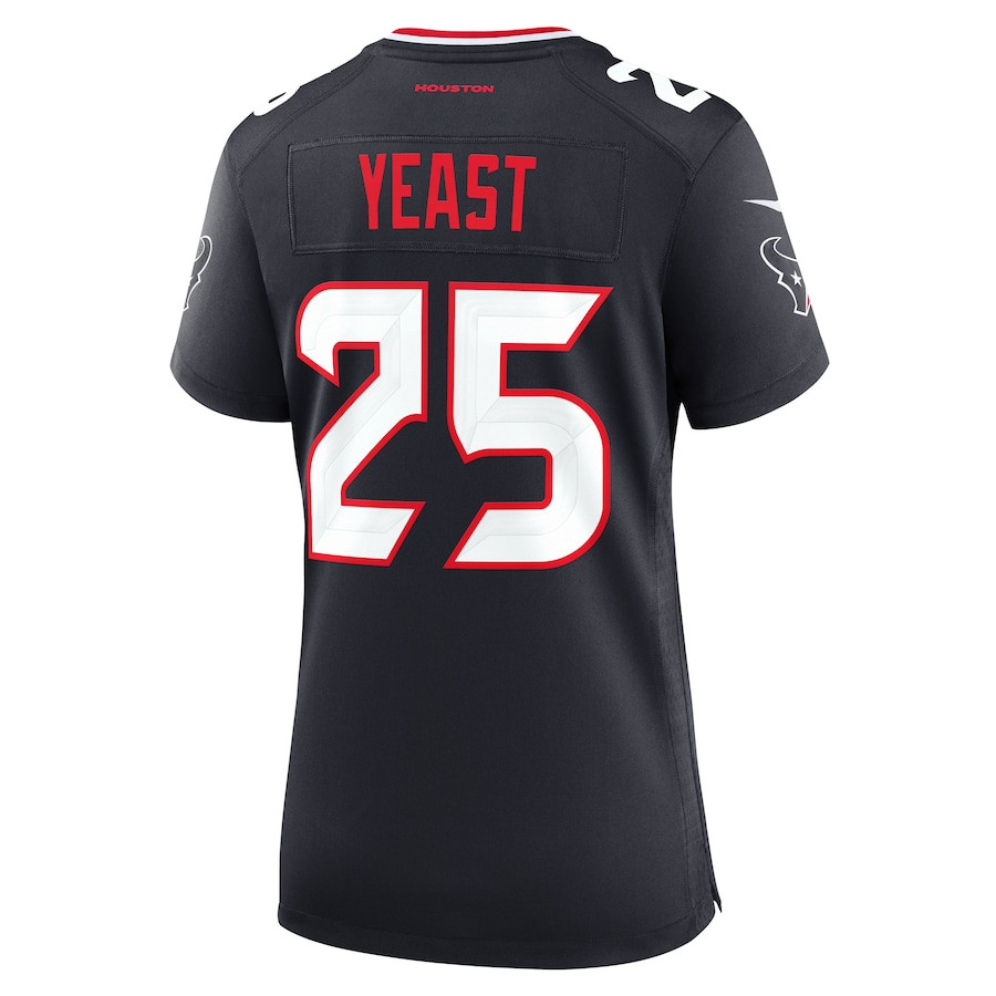 Russ Yeast #25 Houston Texans Game Jersey - Women's | Navy - Image 3